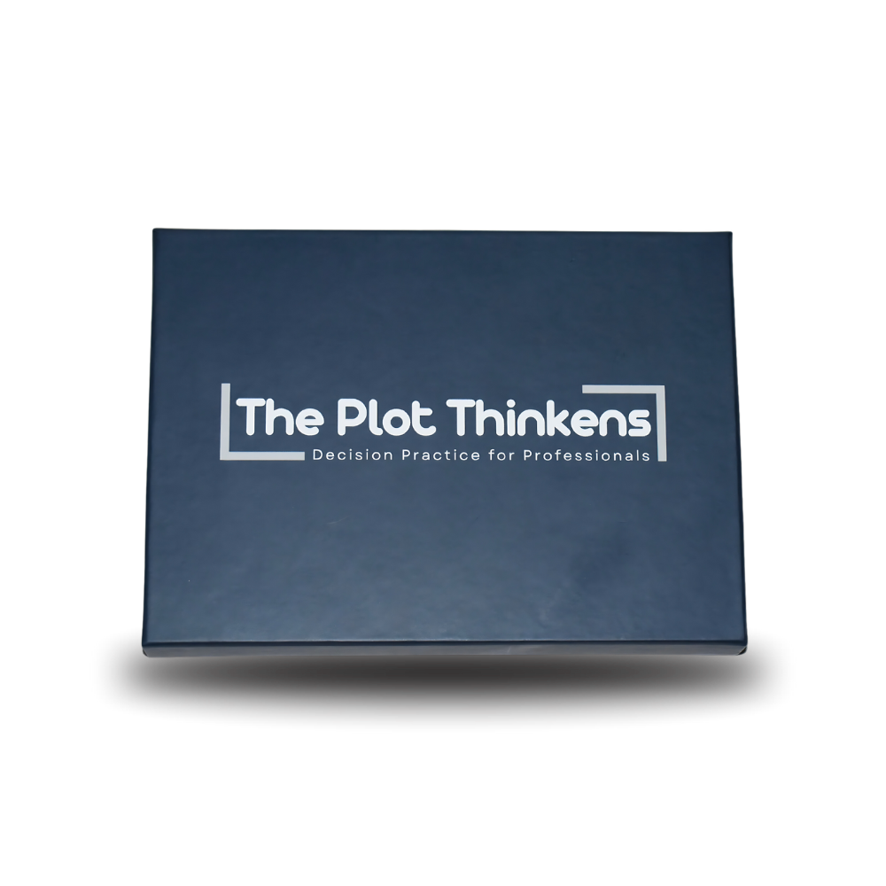 A box of The Plot Thinkens - a decision practice experience